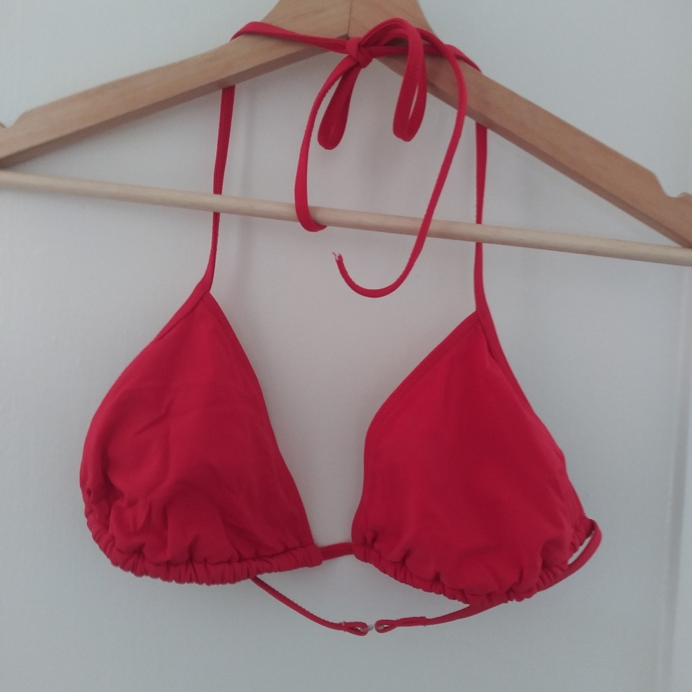 Coral Key Magenta String Bikini top size 10